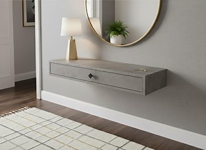 Floating Console Table With Drawer; Modern Wall Mounted Shelf,entryway Organizer, Minimalist Hallway Storage - Etsy
