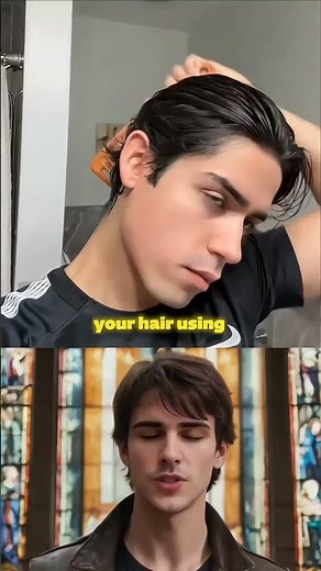 Middle flow hairstyles tutorial #glowup #menshairstyles #hairstyle #hairstyles #middlepart #aiart