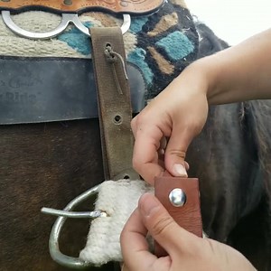 Leather off Billet Keeper - Add on for Western Saddle String Girth, Personalized Horse Tack - Etsy