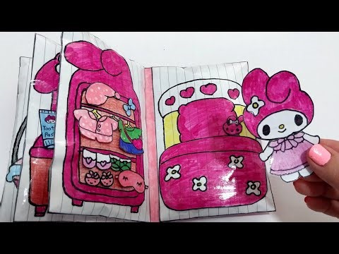 ☁️Tutorial☁️ My melody House Squishy Book /Paper play /Asmr