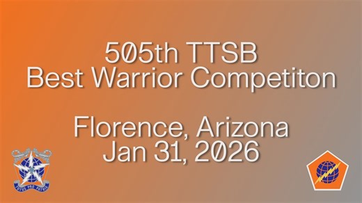 505th TTSB Soldiers Compete in Best Warrior Competition