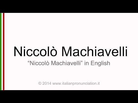 Correct italian pronunciation of Niccolò Machiavelli