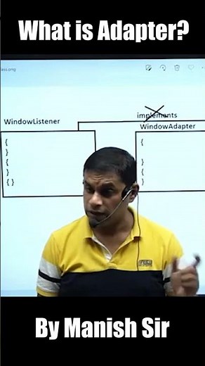 What is Adapter in JAVA ? | Manish Bhatia Sir | CodeSquadz