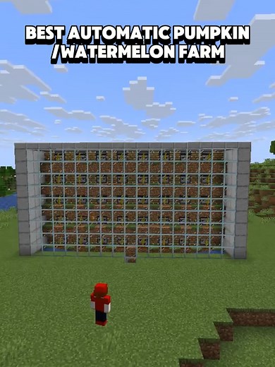La mejor granja automática de calabazas y sandías en Minecraft