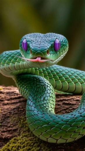 The Hiss of the Green Python #Shorts #Snake #Python #Wildlife #Nature #ScarySnake #ViralShorts
