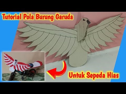 Cara membuat pola Garuda untuk sepeda hias dari kardus