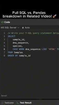 SQL Regex Tricks: DNA Sequence Analysis! 🧬 Leetcode 3475 #shorts