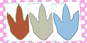 Dinosaur Footprint Stencil