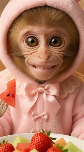 Cutest Baby Monkey in a Bunny Outfit 🐰🐒