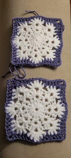 Hook size I and hook size G same snowflake ❄️