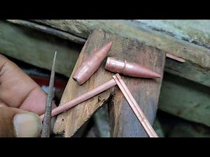 Bullet ring making ! How to make a bullet copper ring