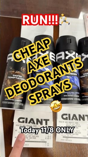 CHEAP Axe Deodorant Sprays TODAY ONLY at GIANT! #cheap #axede #axedeodorant