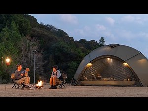 Relaxing winter camping with your dog | Camping in Japan