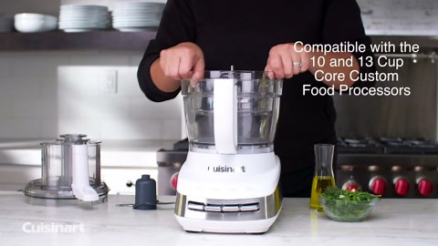 Cuisinart Core Custom 4-Cup Mini Chopper, Mini Food Processor Chops and Grinds with Auto-Reversing Stainless Steel SmartPower Blade, Dishwasher-Safe Parts, MCH-4, White/Stainless Steel