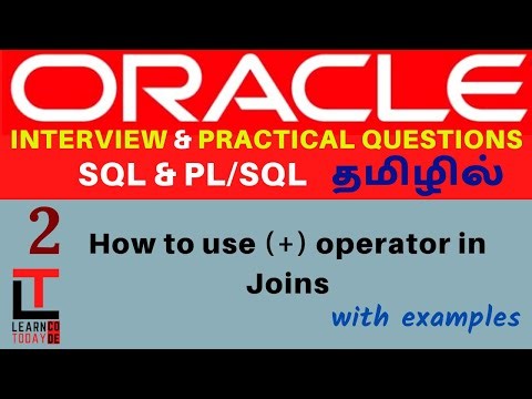 How to use (+) operator in Joins | Oracle SQL & PL/SQL Interview & Practical Questions in TAMIL
