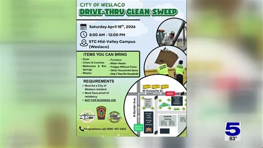 Weslaco hosting free Clean Sweep event to prevent illegal dumping