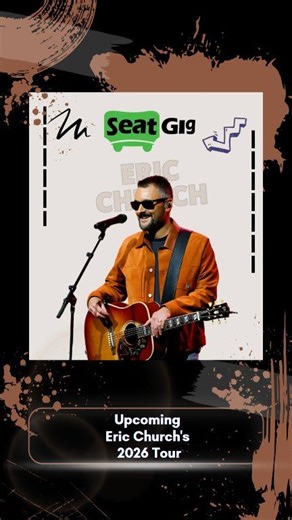 Eric Church Live Tour 2026! Get ready for country hits, high-energy performances, and unforgettable storytelling as Eric Church takes the stage! From fan favorites to chart-topping anthems, this is a concert every country music lover will remember. Grab your tickets now on Seatgig! #ericchurch #ericchurchtour2026 #livemusic #country #concertnight #seatgig #mustseeconcert #onstage #musiclovers #countrymusic #liveperformance | Seatgig | Facebook