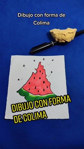 Dibujo creativo con forma de Colima