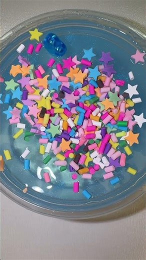 Blue Slime with Stars ⭐💙 So Satisfying!