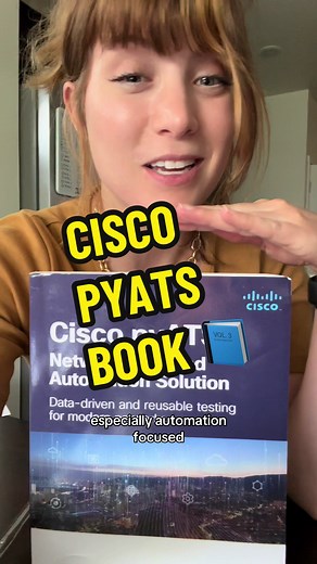 calling all network automation nerds!! my friends John Capobianco & Dan Wade wrote “Cisco PyATS—Network Test and Automation Solution”! i am so proud to know these brilliant guys! check it out 👾💻 #networkautomation #networkengineer #python #techtok
