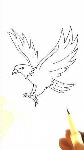How to draw an Eagle | Steps by Steps Easy #drawing #shorts #youtubeshorts #ytshorts #shortsfeed