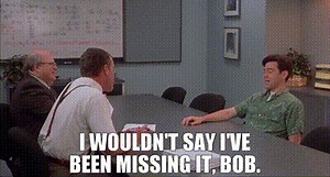 I wouldn't say I've been missing it, Bob.