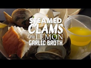Steamed Clams with Lemon and Garlic Broth | Blackstone Griddle