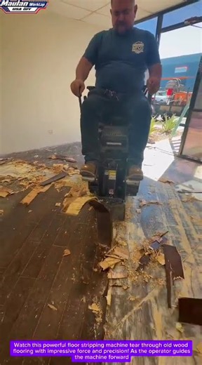 This Powerful Floor Stripping Machine Tears Through Old Flooring Fast!