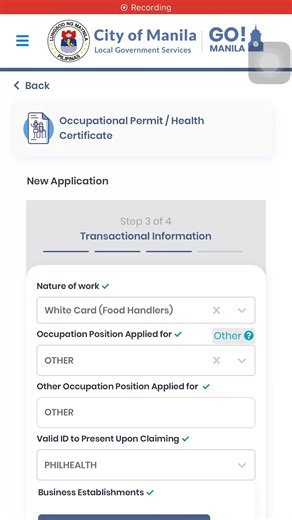 Paano kumuha ng Occupational Permit at Health Certificate gamit ang Go Manila 📱 #fbreels #gomanila #occupationalpermit #healthcertificate #publichealthlaboratory #ambulantvendors #beefparesfoodcart #smallbusiness #ilovepares #tutorial #manigirlfoodtrip #manigirl | I Love Pares