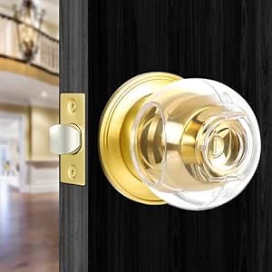 Clear Door Knob Cover Door Knob Safety Cover for Kids (6 Pack) Child Proof Door Knob Covers Fit Most Color Door Knobs Baby Proof Door Knob Cover Easy Adult Grip Toddler Door Knob Cover 2.7 X 2.3 Inch
