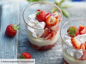 Eton mess aux fraises, crème vanille et meringue : découvrez les recettes de cuisine de Femme Actuelle Le MAG