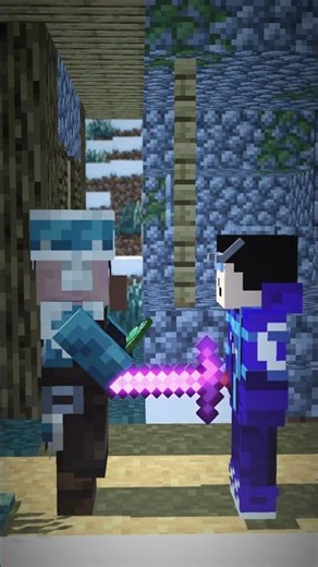 Trading an Enchanted Iron Sword with a Weaponsmith Villager! | Minecraft Animation Shorts #shorts