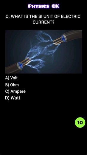 “SI Unit of Electric Current Explained | Physics GK | SSC RRB Banking”| #physicsmcqs,#physics
