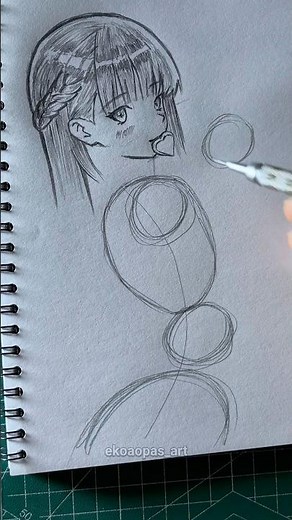 How to draw anime girl body #drawing #animeart #art #sketch #shorts