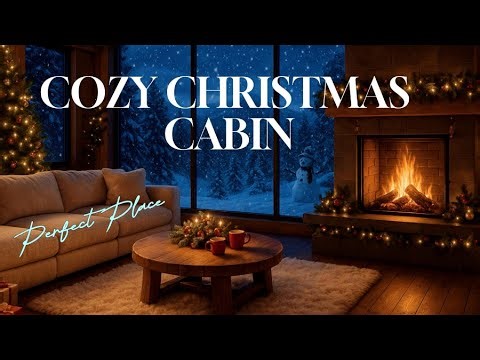 5 Hours of Cozy Christmas Cabin Ambience 2025 ❄️🔥 Relaxing Fireplace, Snow & Holiday Music