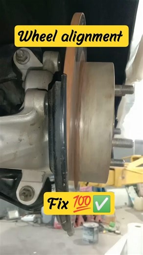 How to fix wheel alignment problem #tricks #brakesystem #mechanic #carrepair #wheels #suspension