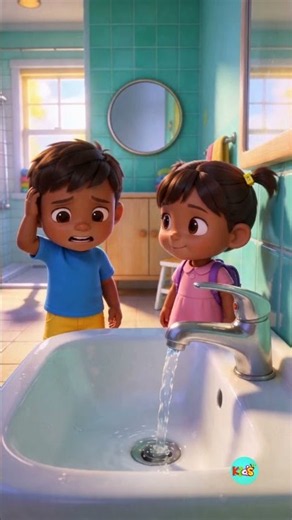 Good Habits for Kids 🚰 Don't Waste Water | Moral Stories for Children #shorts #goodhabits
