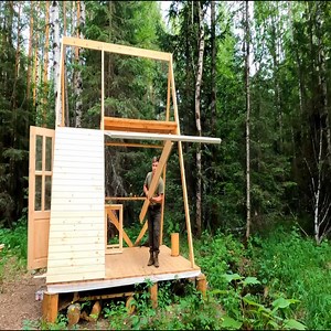 6.6K views · 94 reactions | Building a Cozy A-frame House on the River bank with a beach. | Backwoods Beacon | Facebook