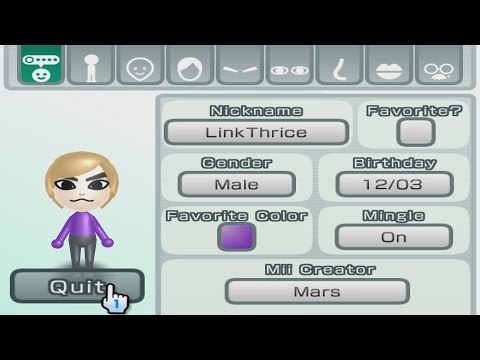 Link but he purple - The Legend of Zelda - Mii 3252