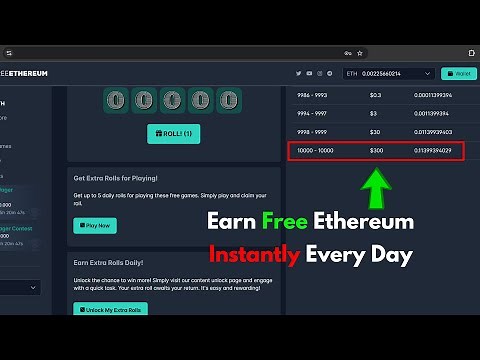 Earn FREE 0.1 ETH Every Day (Earn Free Ethereum Instantly)