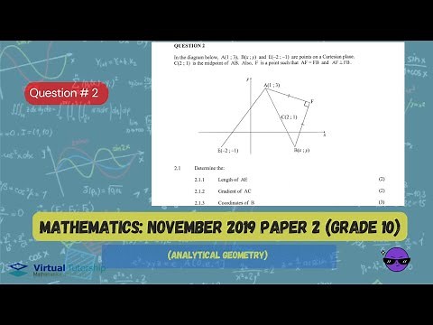 ANALYTICAL GEOMETRY | NOVEMBER 2019: MATHEMATICS Paper 2 Question 2 (Grade 10)