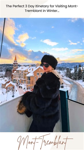 The 3 Day Winter Itinerary you need for Mont-Tremblant ❄️✨ 📌 Save this for your next winter getaway in Mont-Tremblant. If @monttremblant is on your bucket list, this is exactly how I would plan a 3-day winter trip. Skiing, spa time, forest views, cozy domes, and some of the best food in the region. DAY 1 Start just outside Mont-Tremblant at Mont Blanc, on the @sentierdescimeslaurentides. Have a relaxed lunch before heading 130 feet above the snow-covered forest for panoramic winter views. Head 