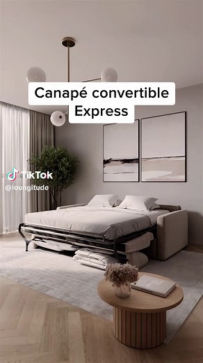 Canapé AGATHE: Convertible en 3 secondes avec matelas
