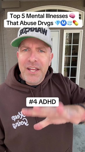 Top five mental illnesses to abuse substances and why, number 4 is adhd and I share from personal experiences #addiction #recovery #edutok #mentalhealth #adhd