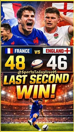 France Win Epic 48-46 Six Nations Finale vs England | Ramos Last-Play Penalty Stuns Europe! #shorts