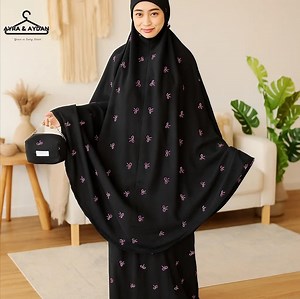 Embroidered Cotton Travel Prayer Dress With Coquette Design & Free Pouch - Portable Prayer Hijab - Etsy