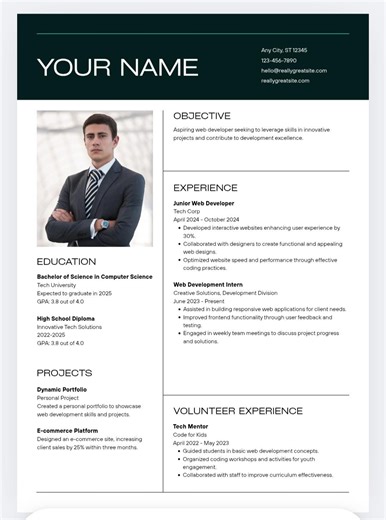 Modèle de CV futuriste | CV convivial ATS | PDF de CV modifiable sur toile - Etsy France