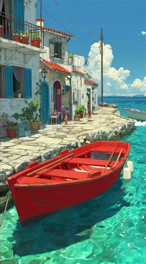 Peaceful Ocean View Workspace 🌊 Relaxing Anime Scenery