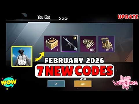 FEBRUARY NEW REDEEM CODE PUBG MOBILE ! LATEST REDEEM CODES REWARDS | PUBG REDEEM CODE TODAY 2026