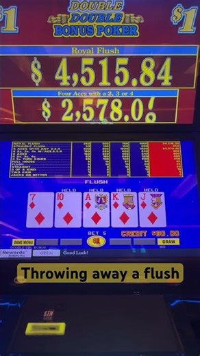 Is throwing away a flush ALWAYS the correct play?